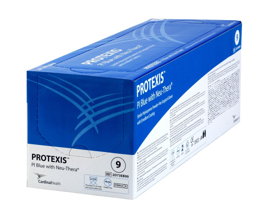 Protexis PI Latex-Free with Blue Neu-Thera Surgical Underglove Size 8.5Box/50
